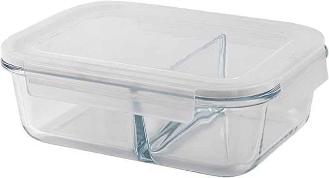 Glass Lunch Box Office Worker bento Box Separate Student Fruit bento with lid Lunch Box Bowl Blackcover