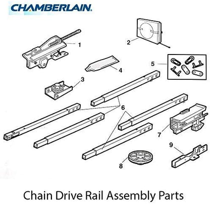 Chamberlain 41C5141-1 Craftsman Complete Trolley Assembly (Square Rail)