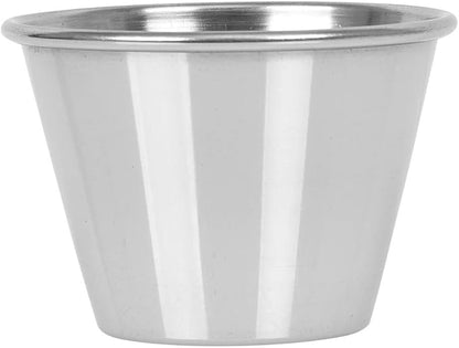 (Pack of 12) 2.5 oz Stainless Steel Sauce Cups – Commercial-Grade Dipping Cups for Condiments, Portion Control & Ramekins