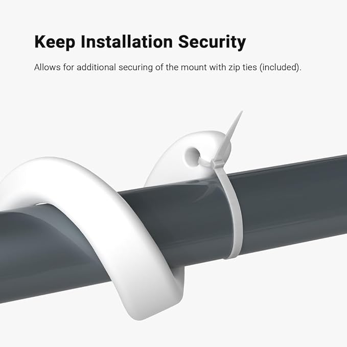 Holicfun Flexible Twist Mount for Indoor and Outdoor Security Cameras, Unversally Compatible with Ring, Blink, Eufy, Google Nest, Wyze, Arlo, Simplisafe and Other Cameras - White