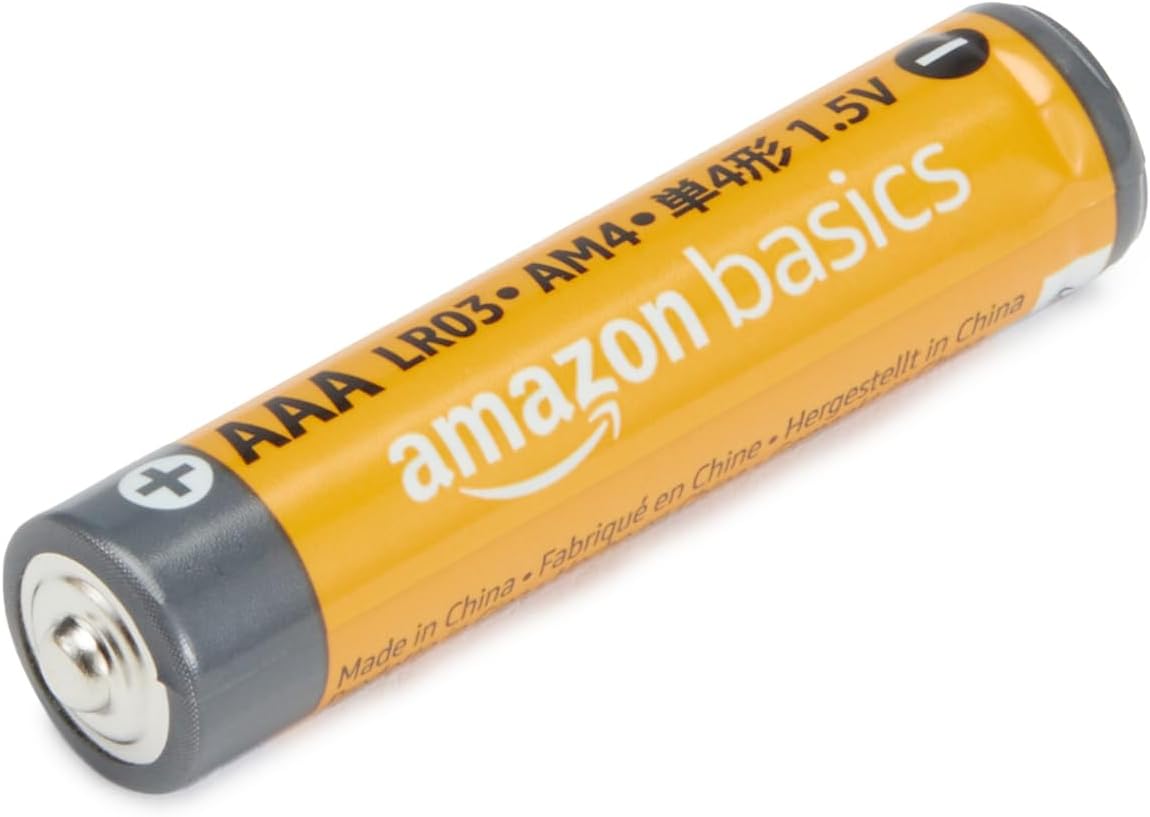 Basics AAA Long-Lasting Alkaline Batteries, 12 Count, 1.5 Volt, 10-Year Shelf Life, for Home and Office