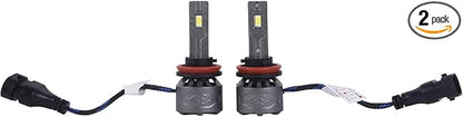 TOPAZ H11 LED Driving Fog Bulbs, 6000 K, brighter white light, Plug and Play daytime running light, replacement bulbs for cars, trucks, SUVs (pack of 2)