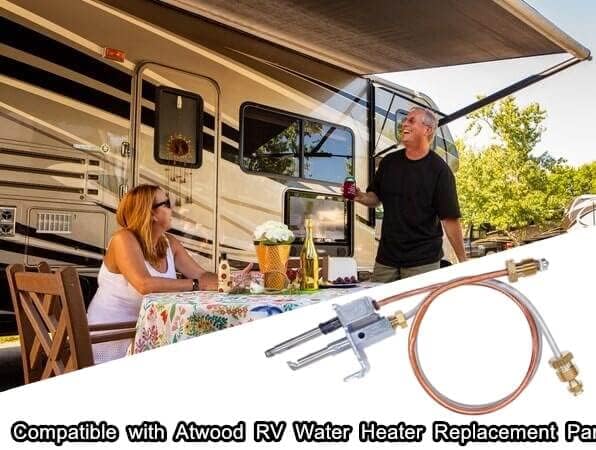 Water Heater Pilot Assembly For Atwood 91603 (91214) ,Includes Pilot Thermocouple Kit,Propane Gas RV Water Heater Parts For Dometic Atwood 91603 12" Replacement RV,Camper,Trailer Jade Pilot Assembly