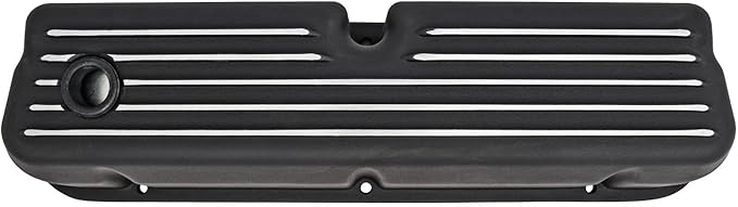 JEGS Black Finned Valve Covers for 1962-1985 Small Block Ford 351W