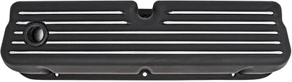 JEGS Black Finned Valve Covers for 1962-1985 Small Block Ford 351W