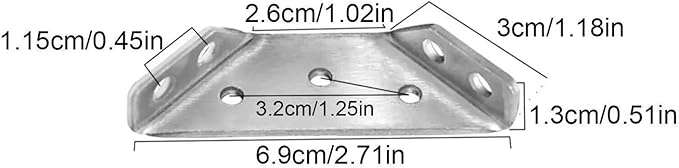 Corner Bracket 50 Pcs Universal Triangle Bracket Furniture Support Thickened Connector Corner Household