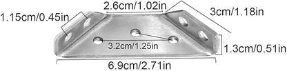 Corner Bracket 50 Pcs Universal Triangle Bracket Furniture Support Thickened Connector Corner Household