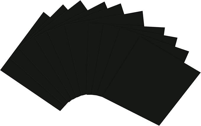 EZ Craft USA Glossy Adhesive Backed Vinyl Sheets (1, Black)