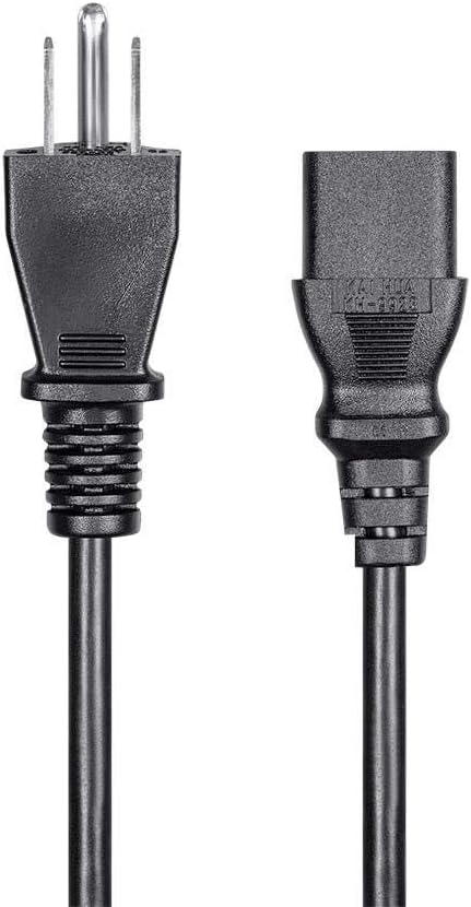 Monoprice Power Cord - NEMA 5-15P to IEC 60320 C13, 18AWG, 10A1250W, 125V, 3-Prong, 4ft, Black