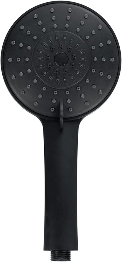 Handheld Shower Head 3 Spray Modes Adjustable Water Saving Shower Head Replacements Self-Cleaning Hand Shower with Easy-Cleaning Abs Plastic Nozzles,Black