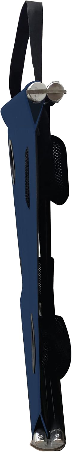 Lightweight, Portable and Foldable Table for Beach, Camping and Outdoor Adventures - Stable Surface - with Cup Holder for Drinks and Phone Pockets - Navy