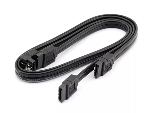 SATA III 6.0 Gbps SATA Cable for Motherboard SATA HDD SSD (16-inch Right Angle & Straight SATA Cable, 6.0 Gbps SATA III Cable, SATA 3 6Gb/s Cable)(1 Straight + 1 Angled)