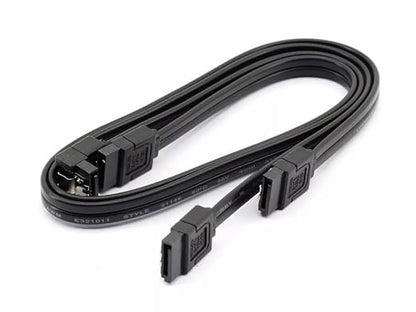 SATA III 6.0 Gbps SATA Cable for Motherboard SATA HDD SSD (16-inch Right Angle & Straight SATA Cable, 6.0 Gbps SATA III Cable, SATA 3 6Gb/s Cable)(1 Straight + 1 Angled)