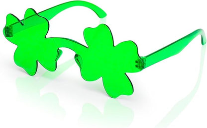 St. Patrick’s Day Shamrock Sunglasses Irish Shamrock Glasses Green Four Leaf Clover Glasses St Patricks Accessories