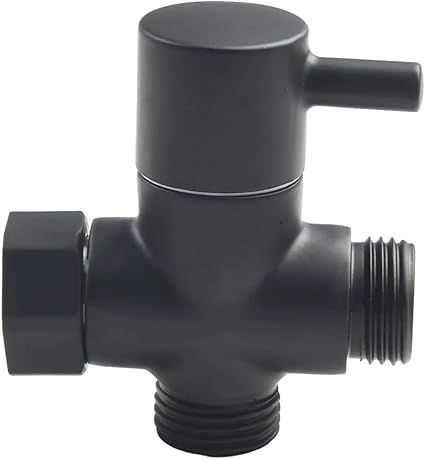 Sturdy And Durable Diverter Valve T Adapter 12in Female 12in Male Black Brass For Solid Metal Handle