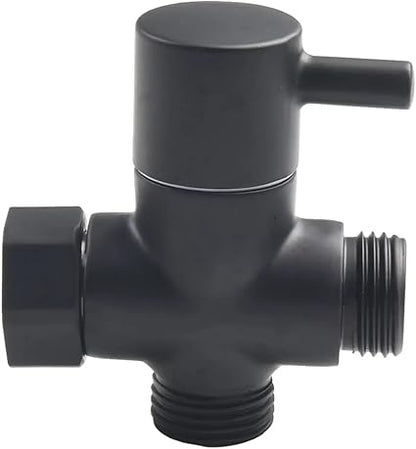 Sturdy And Durable Diverter Valve T Adapter 12in Female 12in Male Black Brass For Solid Metal Handle