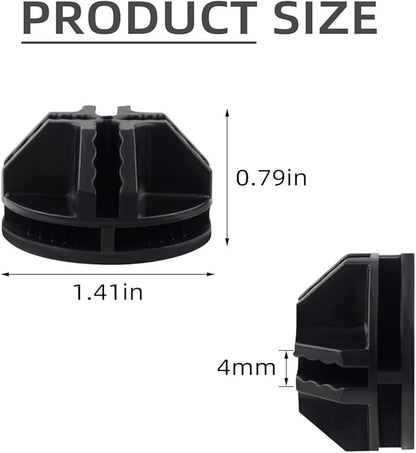 16 Pieces Cube Connectors for Plastic Storage and Wire Grid Modular Shelving - Organizer for Closet DIY Shelves Accessories - Cube Storage Unit for Mesh (Black)
