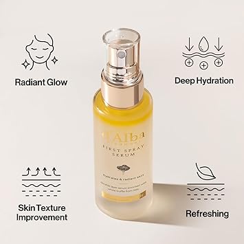 d'alba Piedmont Italian White Truffle First Spray Serum, Vegan Skin Care, Hydrating Face Moisturizer, Glow Serum for Radiant Skin, Non Comedogenic, All In One Mist, Korean Skin Care (1.69 fl oz.)