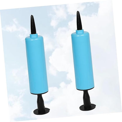 2pcs Mini Air Inflator Portable Air Pump Portable Gas Pump Balloons Pump Air Pump Swimming Ring Air Pump Canister Balloon Pump Balloon Inflator Hand Held Air Pump Blue1171