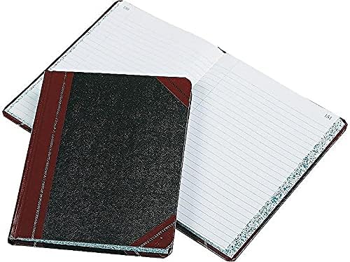 Boorum  Pease 38300R Record Book, Ruled, 300 Pages, 9-58-Inch x7-58-Inch, BlackRed