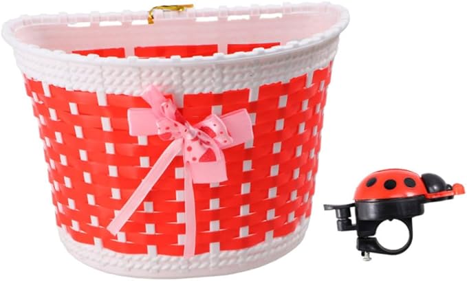 Plastic Baskets Scooters for Kids Wicker Storage Baskets Kids Decorations Girls Basket Scooter Basket Stroller Bike Bicycle Basket Black Shopping Girl Trumpet Wicker Bike Basket