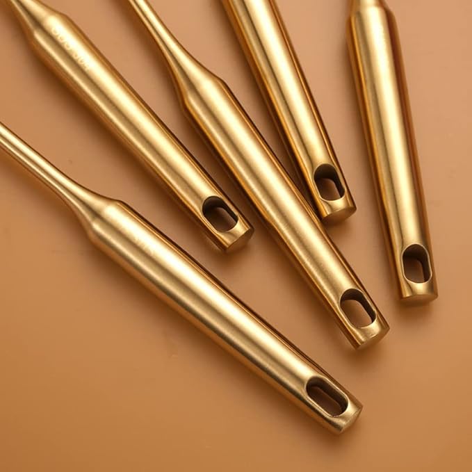 Rice Paddle, 304 Stainless Steel Rice Spoon, Gold Rice Serving spoon Metal Rice Scooper, Non-Stick Rice Spatula, Matte Finish