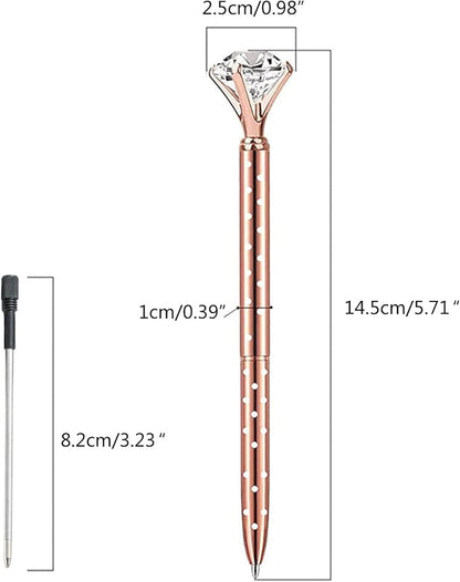 Diamond Gel Pen Korean Students Beautiful Stationery Pen Black Refills Children Student Gift Stationery Ballpoint Pens for Women for Note Taking Refillable Crystal Pen Diamond Pen with Crystal
