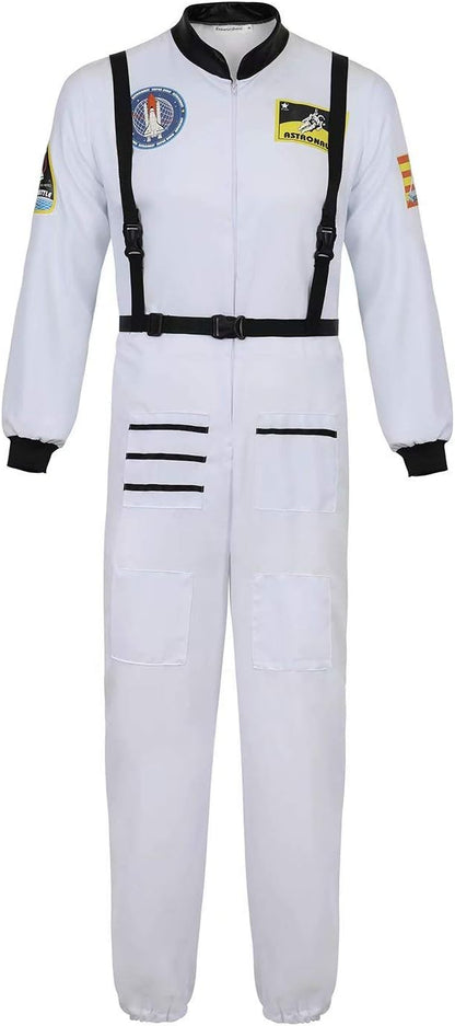 Astronaut Costume Adult for Mens Space Suit Spaceman Explorer Flight Suit Cosplay Costumes Halloween