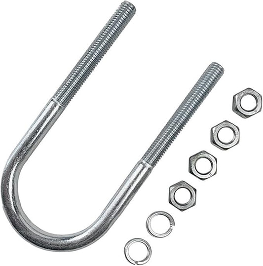 2PCS High Tensile Zinc Plated Axle U Bolt 60mm Round M12 Leaf Spring Clamp Trailer Truck Parts