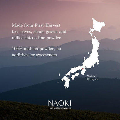 Naoki Matcha Superior Ceremonial Blend  Authentic Japanese First Harvest Ceremonial Grade Matcha Green Tea Powder from Uji, Kyoto (100g  3.5oz)