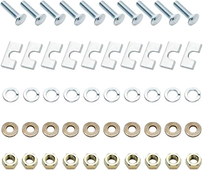 Reese 58430 Installation Hardware Bolt Kit for Fifth Wheel Mounting Brackets and Universal Rails (10 - Bolt Design), Replacement Part Compatible with Reese Rail Kits #30035, #58058