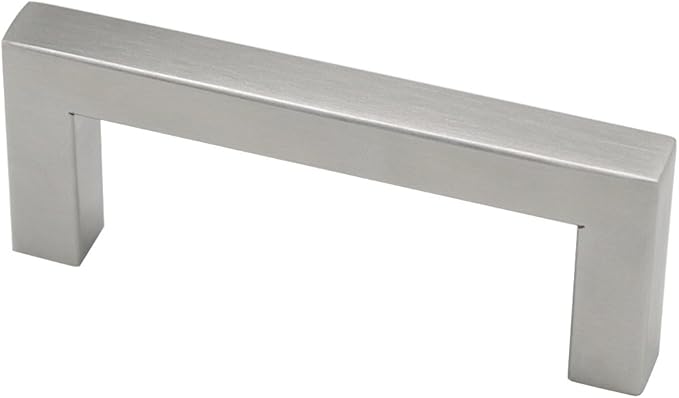 Gobrico Square Kitchen Cabinet Pulls and Knobs Brushed Nickel Bar 3" Hole Centers 3-2/5" Overall Length JS10HSS76 1 Pack