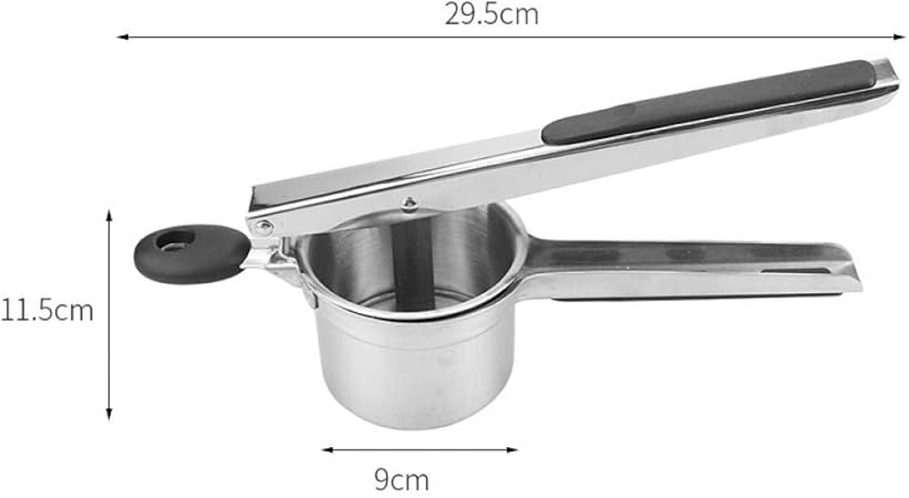 Portable Manual Silicone Handle Stainless Steel Potato ricer Squeezer Food Crusher Masher Tool