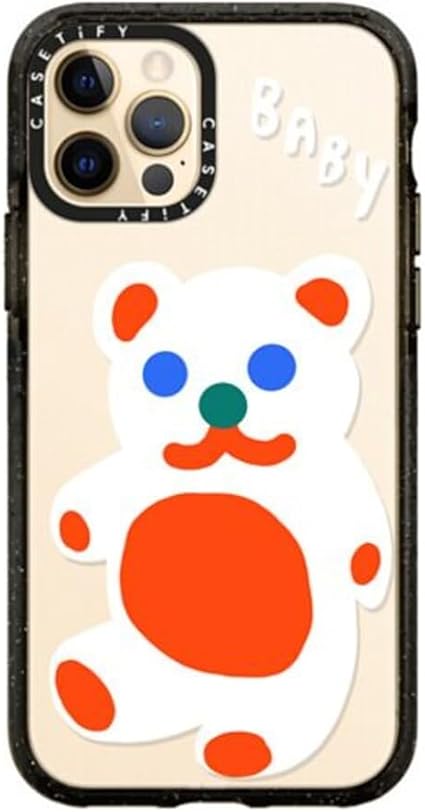 CASETiFY Impact Case for iPhone 12 iPhone 12 Pro - Baby Bear by Katie Benn - Clear Black