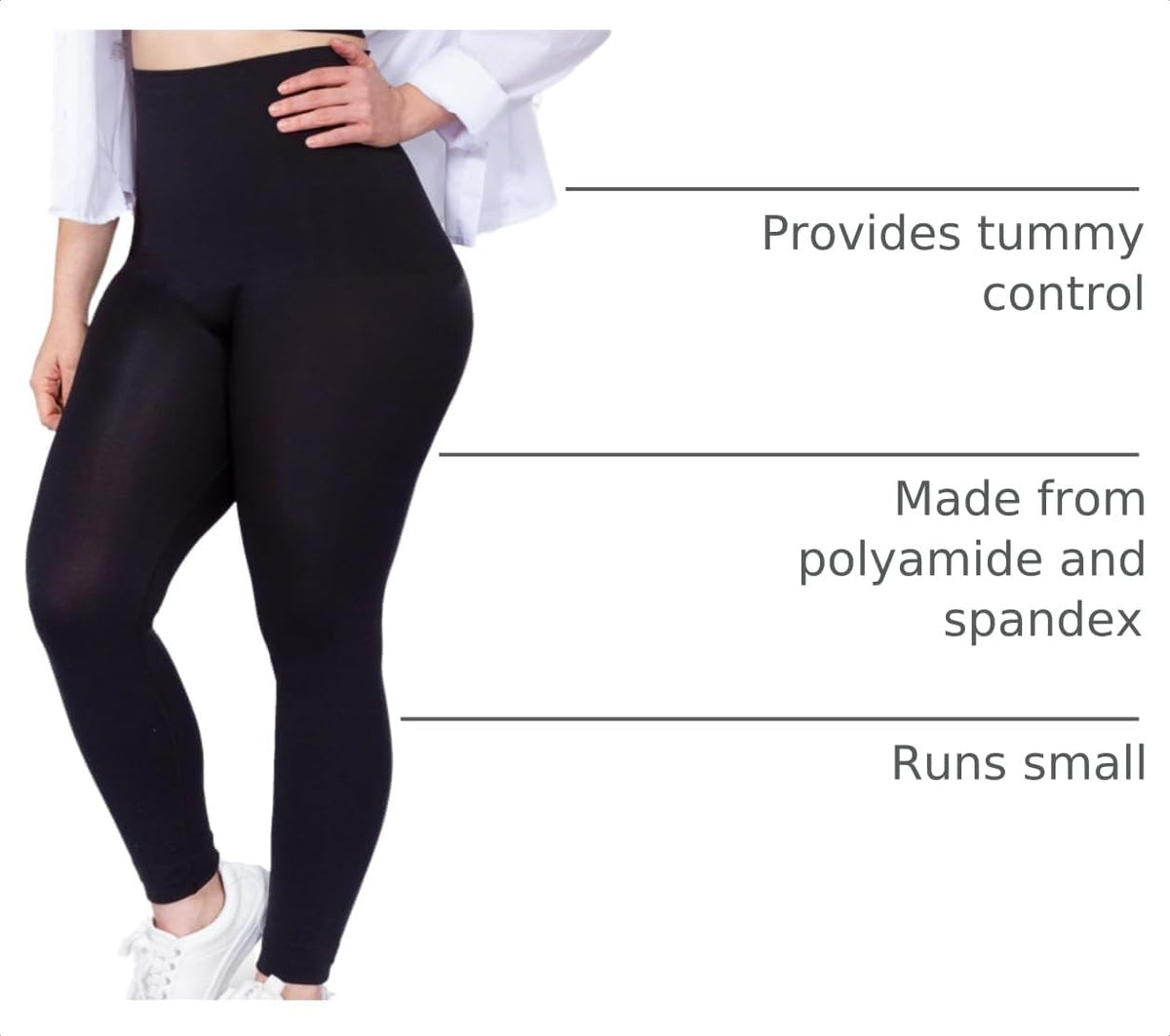 High Waisted Tummy Control Compression Leggings for Women - Petite to Plus Size Womens Leggings Non See Through