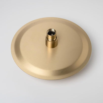 8 Inch Rain Shower Head, BSTIIU High Flow Stainless Steel Round Rainfall ShowerHead, High Pressure Overhead Shower Heads, Wall  Ceiling Mount Ultra Thin Stainless Steel Shower Head, Brushed Gold