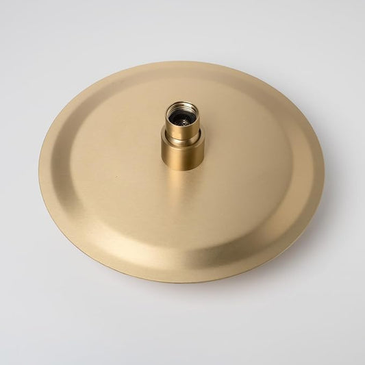 8 Inch Rain Shower Head, BSTIIU High Flow Stainless Steel Round Rainfall ShowerHead, High Pressure Overhead Shower Heads, Wall  Ceiling Mount Ultra Thin Stainless Steel Shower Head, Brushed Gold