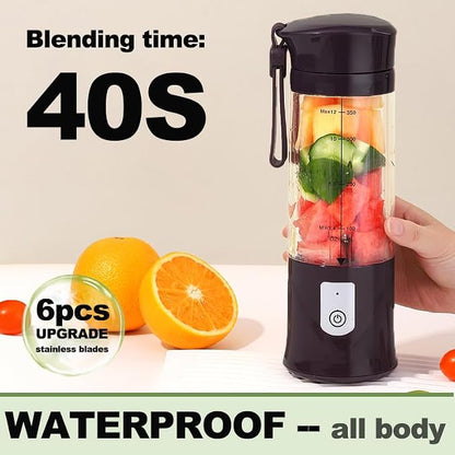 Mini Portable Blender For Shakes and Smoothies,Personal Size Juice Mixing?Leakproof-Lid, Compact, USB-C Rechargeable, Crodless, Convenient for Kitchen, Home, Travel