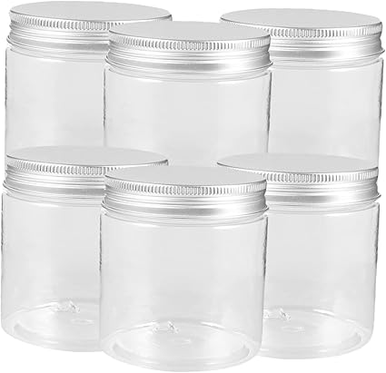 6Pcs Mini Plastic Jars with Lids Portable Household Storage Containers for Food and Essentials Multifunctional Plastic Jars with Lids