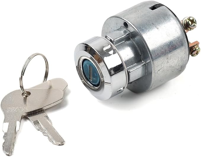 Ignition Switch With Key 66021-5514035260-31852 Steel Silver For Kubota Garden Tractor G3200 G4200 G4200H G5200H G6200H