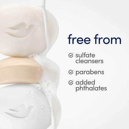 Dove Beauty Bar Soap Original 8 Count for Soft, Smooth Skin, with 1/4 Moisturizing Cream 3.75 oz (Open Box)