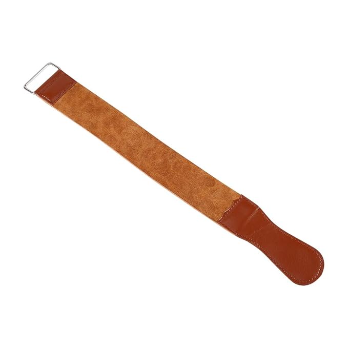 Leather Strop for Knife Sharpening, Knife Strop, Stropping Leather, Straight Knife Sharpening Cowhide Manual Strap Straight Barber Shaving Strap Tool Polishing Anti Leather