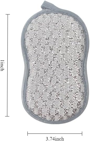 Multi-Purpose Scrub Sponges for Kitchen Scrub-it-Non-Scratch Double-Side Double-Effect Microfiber Sponge Along with Heavy Duty Scouring Multi-Purpose Sponges Kitchen (1 pc)