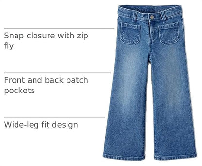 Gymboree Girls' and Toddler Wide Leg Jeans