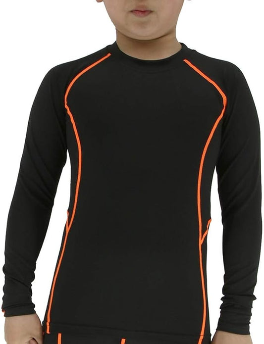 LANBAOSI Boys&Girls Long Sleeve Compression Soccer Practice T-Shirt