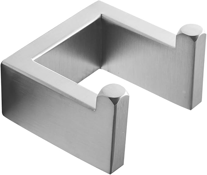 Elegant Double Towel Hook for Organized Serenity, Durable Stainless Steel Design, Any Bathroom Decor, Brushed Nickel
