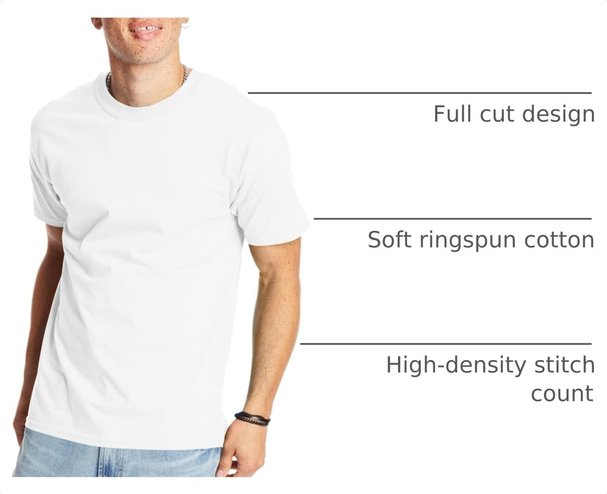 Hanes Men's Beefy-t T-Shirt, Heavyweight Cotton Tee 1pc.