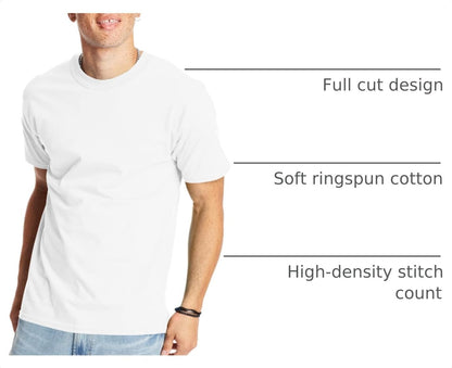 Hanes Men's Beefy-t T-Shirt, Heavyweight Cotton Tee 1pc.