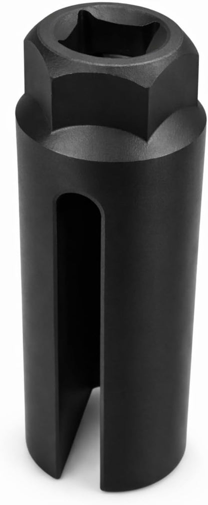 22mm 7/8" Oxygen Sensor Socket, 1/2" Drive O2 Sensor Removal Tool, 3-1/2" Long Deep Socket with 0.31" (8mm) Slot | CR-V Steel | for Most Upstream & Downstream Oxygen Sensors