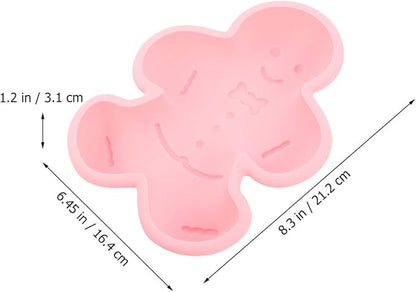 DOITOOL Silicone Cake Molds 2pcs Christmas Gingerbread Man Molds Christmas Silicone Mold Candy Molds Trays for Christmas Baking Gingerbread Cake Muffin Cookie Making Chocolates Silcone Molds